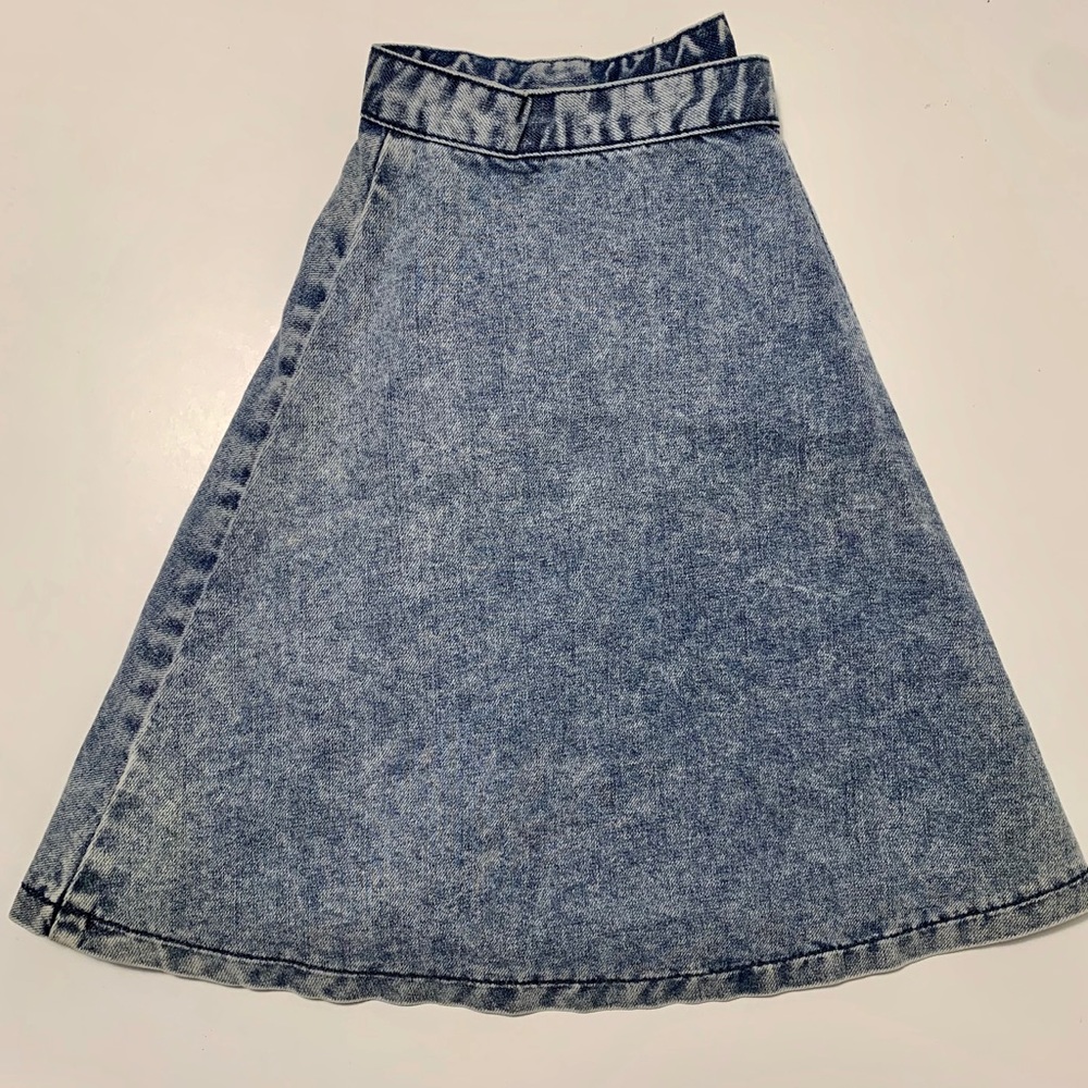 Topshop Denim Skater Skirt